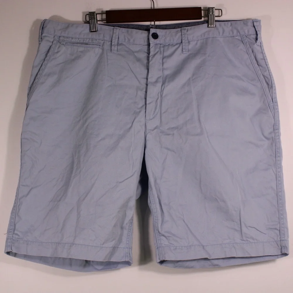 Polo Ralph Lauren Chino Shorts Mens 40 Blue Relaxed Fit Casual Cotton Twill AB-3